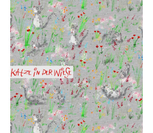 Bio Jersey Lillestoff - Katze in der Wiese